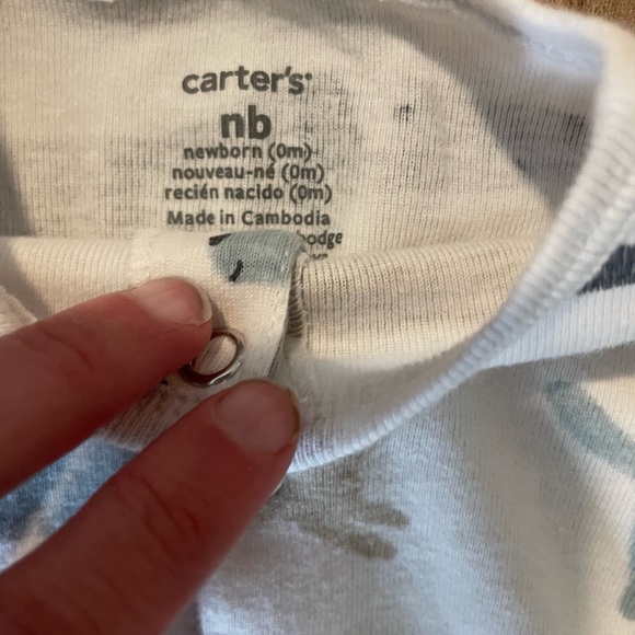 Carter's lot  Cozy Gray and Green Dinosaur Footies - Picture 4 of 4